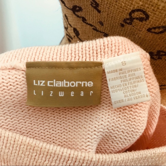 Classic Liz Claiborne Pink Crew Neck Knit Sweater - Picture 5 of 8